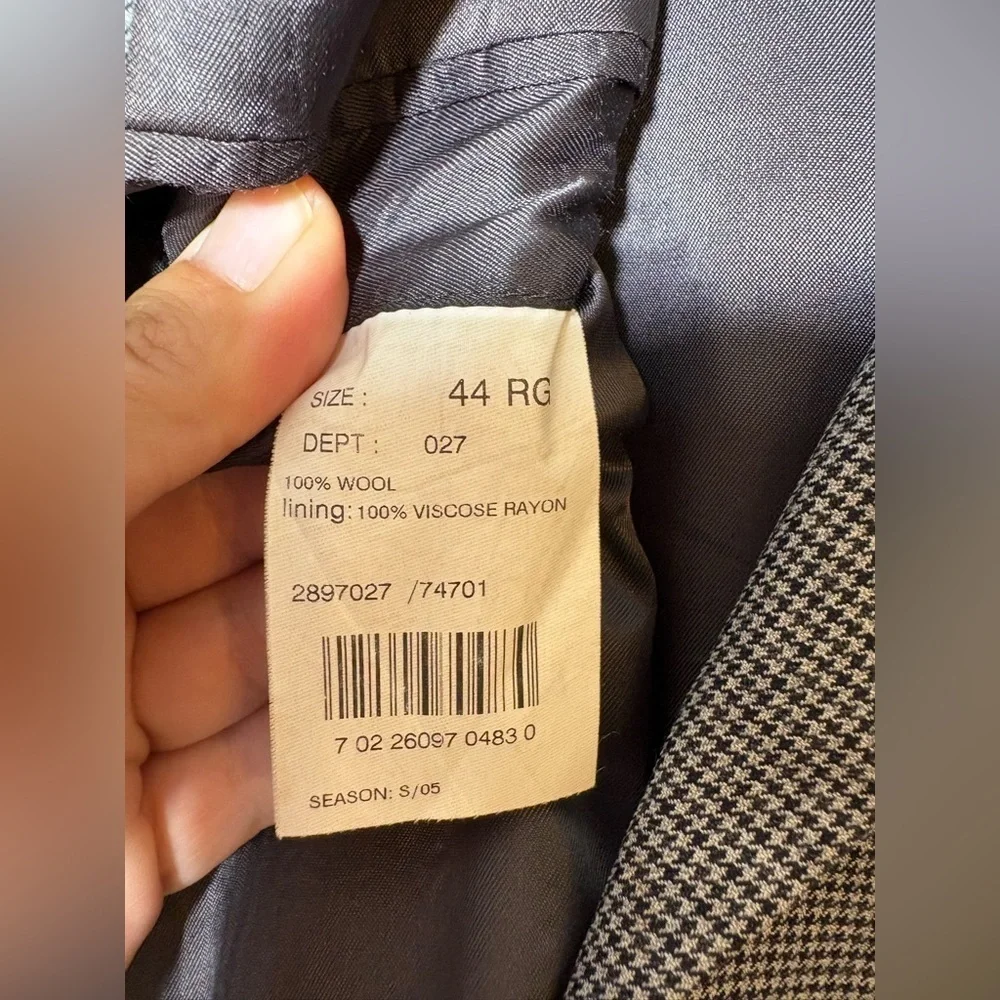 Brooks Brothers 346 Men's Gray Harringtone Wool Blazer Sport Coat 44R Jacket